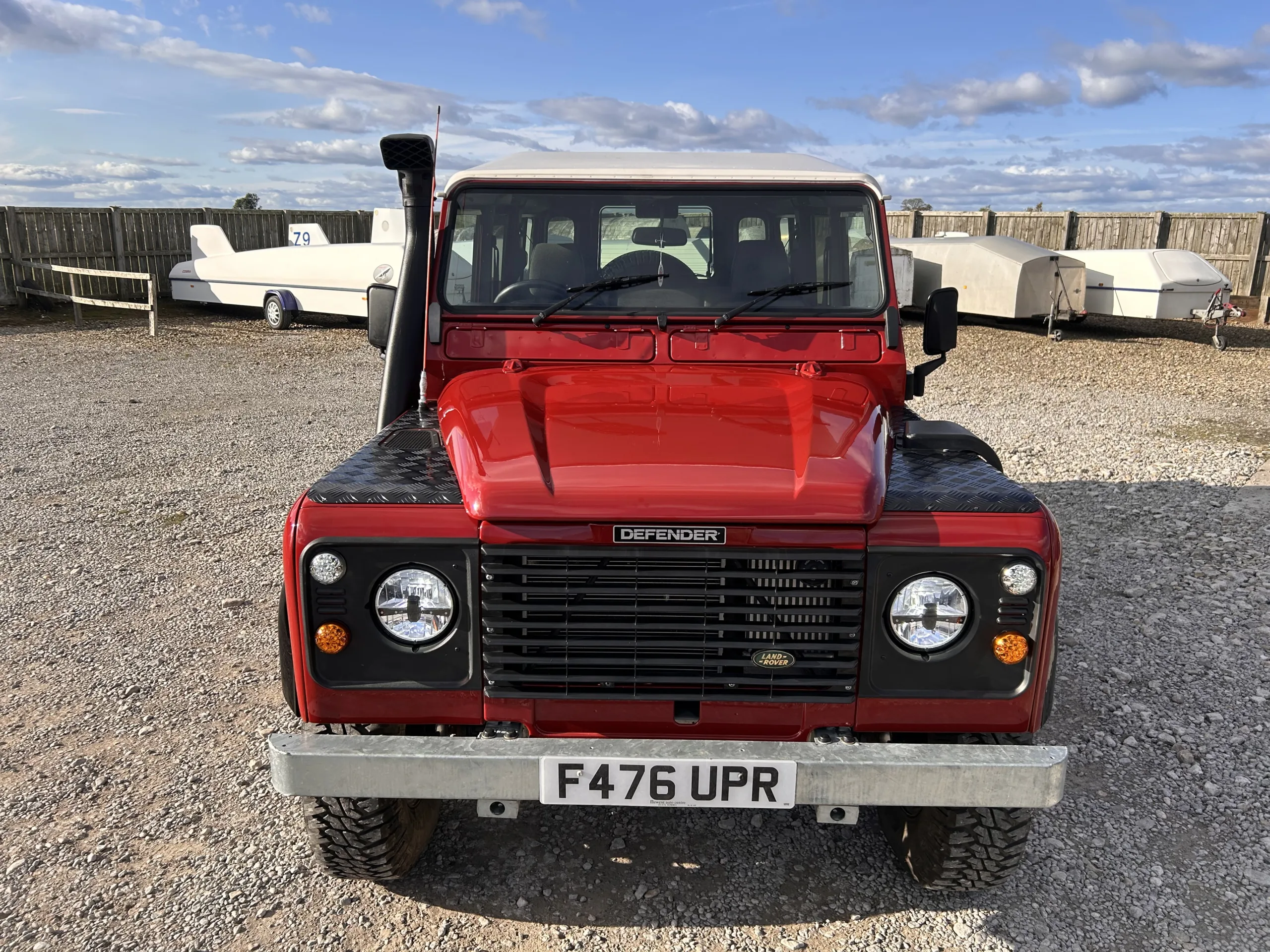 thumbnail image 2 of Bearbones Powder-Coated Steel Grille & Wing Top Set For Land Rover Defender 90 110 130 – 5-Piece Kit 2 of 3